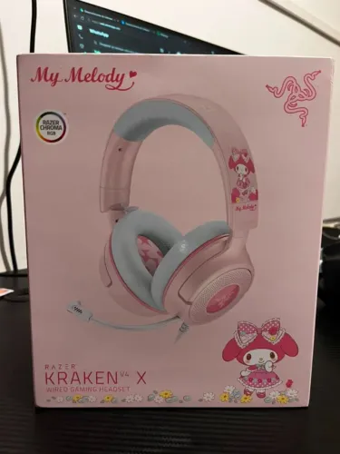 Razer Kraken V4 X My Melody Sanrio Rosa RGB Gamer Headset Original