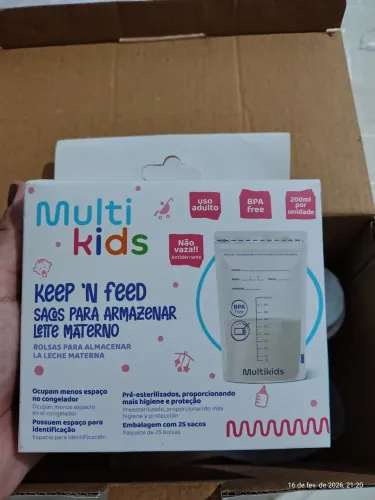 SACO PARA ARMAZENAMENTO DE LEITE MULTIKIDS
