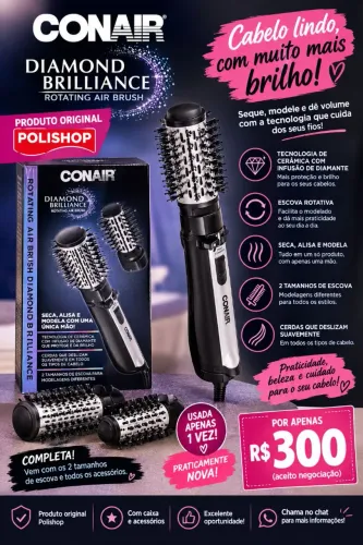 ? ESCOVA CONAIR DIAMOND BRILLIANCE - POLISHOP ?