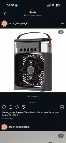 Climatizador de ambiente novo 50,00