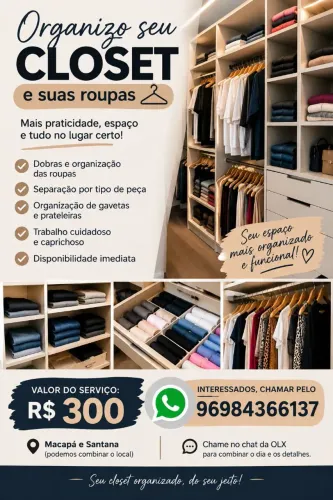 Organizo seu closet e suas roupas