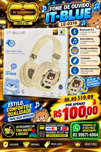 Fone Bluetooth Infantil