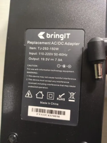 Carregador Notebook Avell 150W 19,5V
