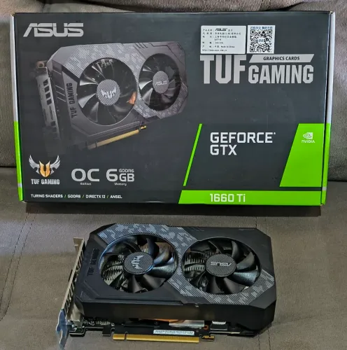 PLACA DE VÍDEO ASUS TUF GAMING GTX 1660 Ti OC 6GB - EXCELENTE ESTADO