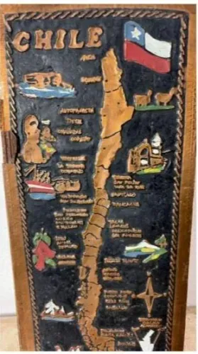 Antiga Placa em bronze, Chilena