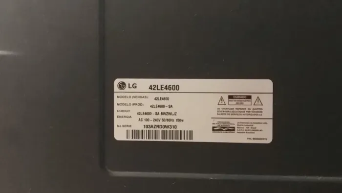 Tv lg 42 polegadas com controle