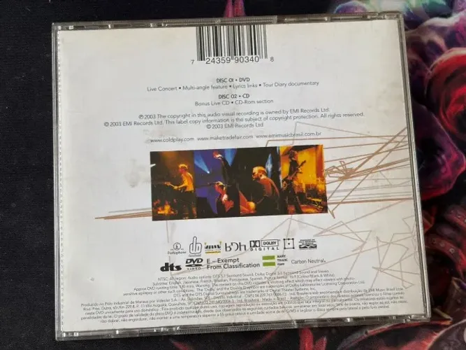 DVD + CD Coldplay Live 2003 - Ótimo Estado