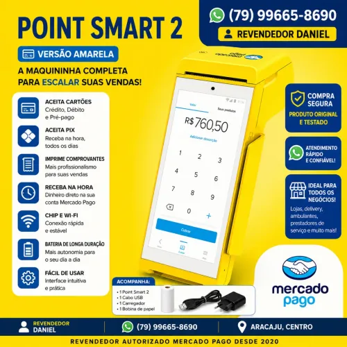 Máquina de Cartão Point Smart 2 - Versão Amarela