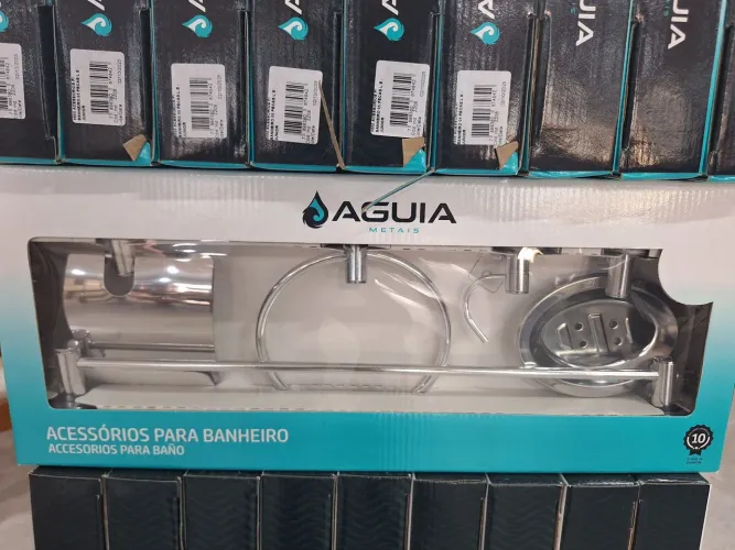 Kit para banheiro cromado