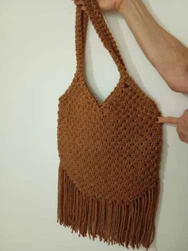 Bolsa Macramé feita a mão 