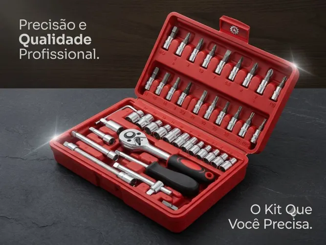 Kit chave de ferramentas 46 peças