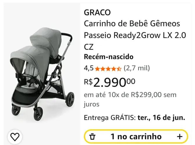 Vendo carrinho de bebê novinho a certo troca por celular 