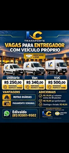 Vagas para Entregador