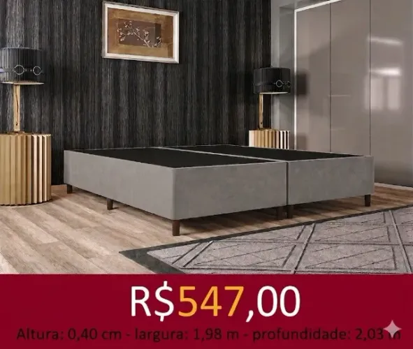 base box king size tamanho 193x203 - novas - fazxemos frete da mercadoria 