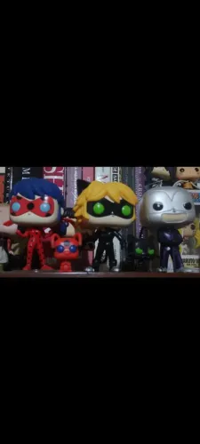 Funko Pop Original Super Raro Trio Miraculous (Ladybug, Cat Noir e Hawkmoth)