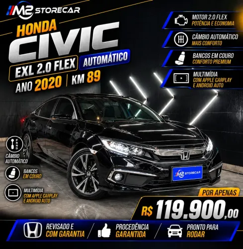 Honda Civic Sedan EXL 2.0 Flex 16V Aut.4p 2020
