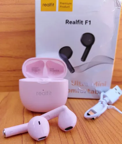 Fone Realfit F1 - Novo - Rosa - Entregamos