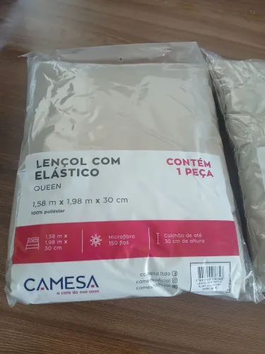 Lençol elástico Queen 