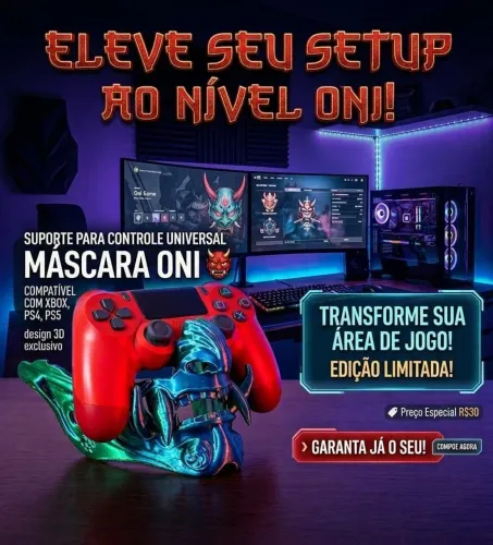 Suporte para controle - Máscara Oni Oriental