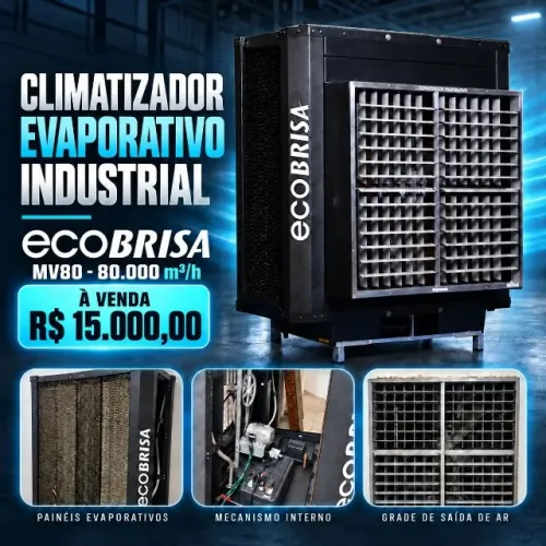 CLIMATIZADOR EVAPORATIVO INDUSTRIAL ECOBRISA MV80 - 80.000 m³/h