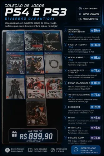 Jogos de PS4 e ps3