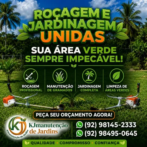 Serviços de roçagem e manutenção de Jardins em manaus e região metropolitana