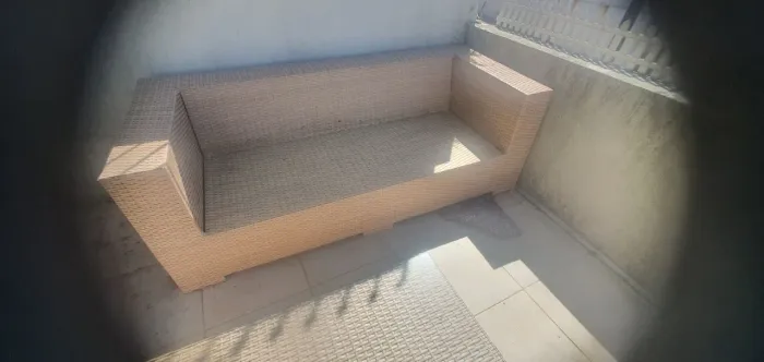 Conjunto de sofá externo vim vem com as almofadase. Todo em alumínio.