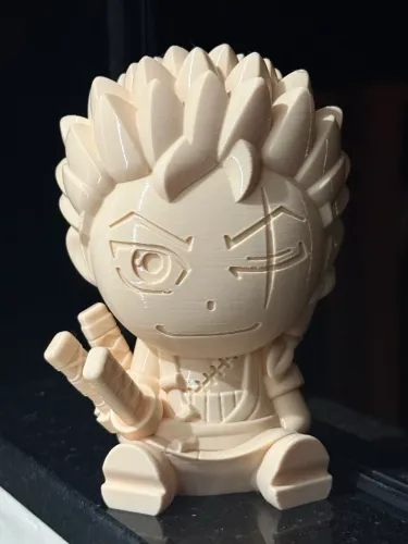 Roronoa zoro feito em 3D pintado a mão 