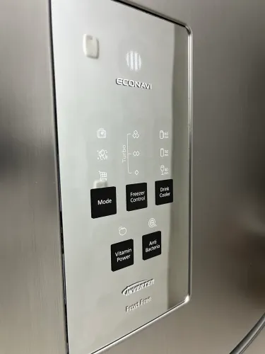 Geladeira Panasonic Inverter Duplex Frost Free 435 L em Aço Escovado, 220v. 