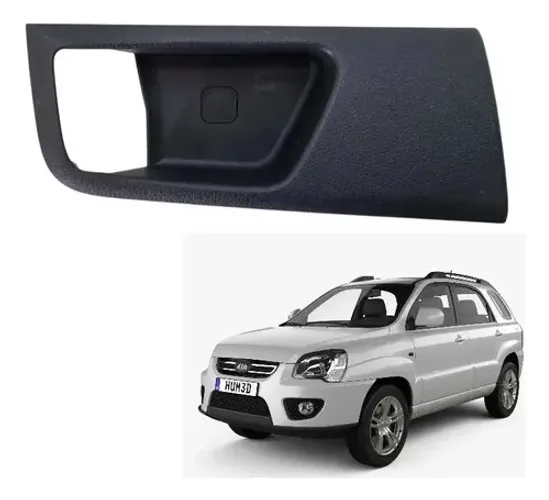 Moldura Maçaneta Interna Porta Traseira Esquerda Sportage Preto Traseira