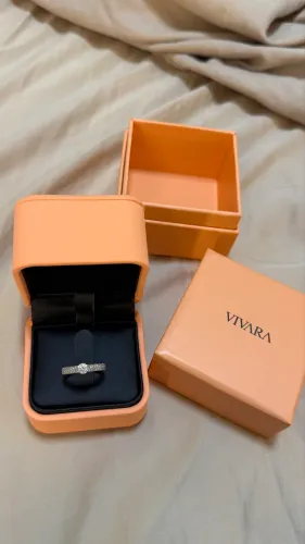 Anel Solitário Vivara Original Ouro Branco 18k com Diamantes 0,25 ct