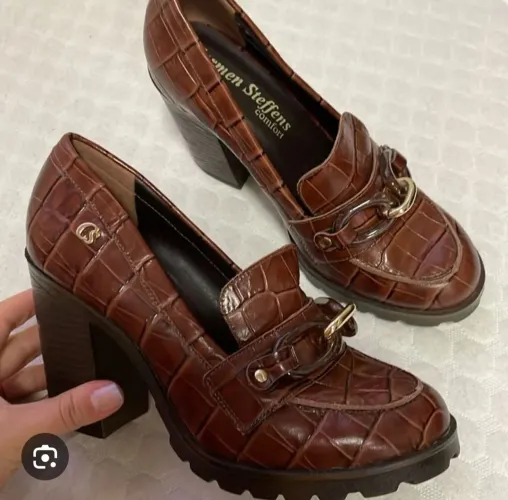 Sapato oxford verniz croco 