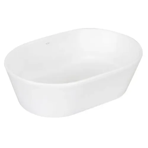 2 Cubas para banheiro de Apoio Louça Oval Branca 46x30cm