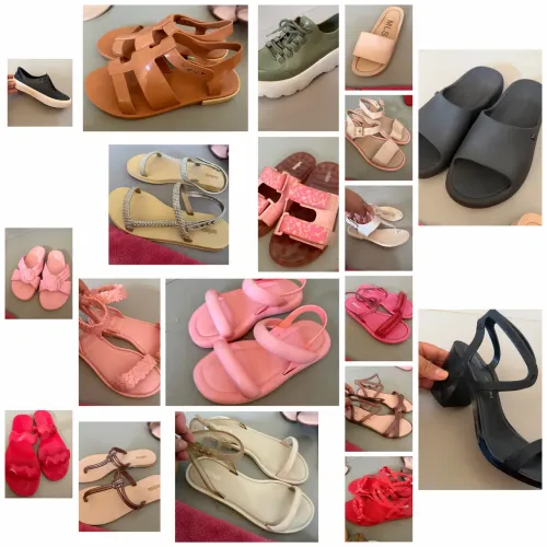 Melissas originais com marcas de uso