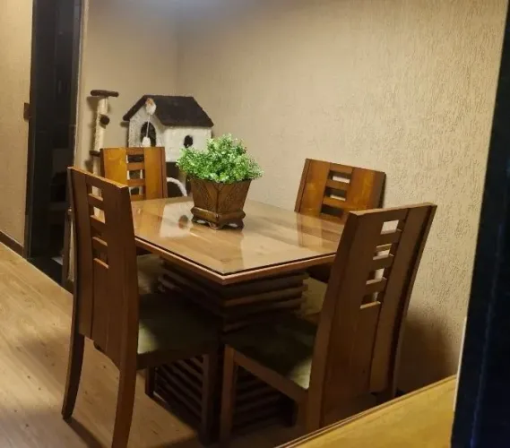 Conjunto de mesa madeira maciça