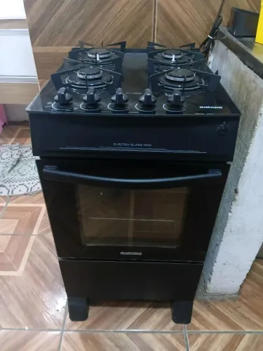 Fogão Itatiaia 4 Bocas Electra Glass Plus Preto Bivolt