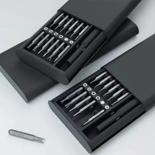 Kit Chaves bits magnético, Phillips, Torx, Hex, Precisão - 25 em 1