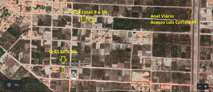 três lotes de terra no Loteamento Santa Luzia, bairro Dirceu Arcoverde, Parnaíba