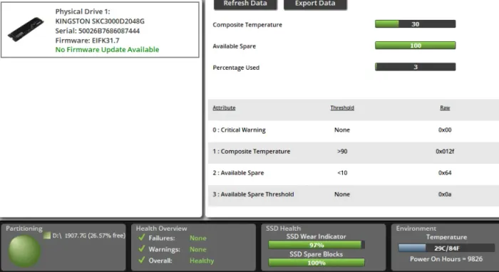 SSD 2TB KC3000 Kingston
