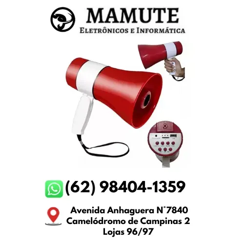 Megafone Recarregavel Gravacao de Audio 20w LE-998 Lelong - Megafone / Amplificador de Voz