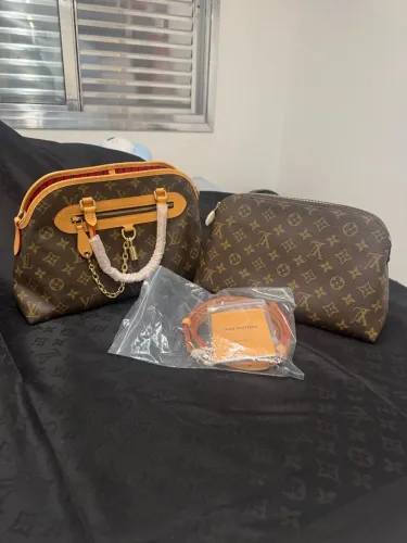 Bolsa modelo ever more modelo italiano Louis Vuitton couro legítimo