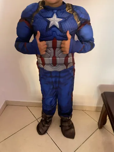 Fantasia capitão América infantil tamanho 8