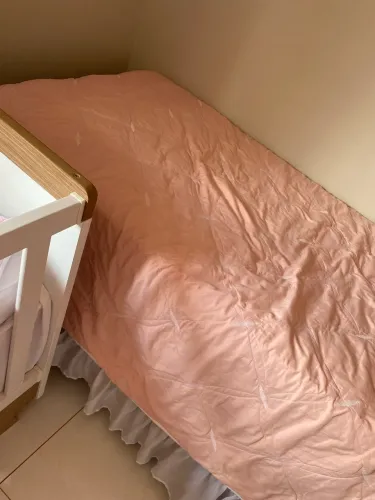 cama box de solteiro + colchão ortobom e itens