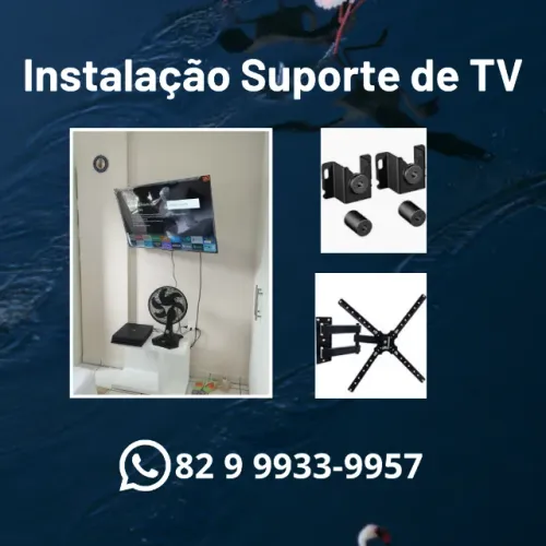 Instalação de TV Suporte fixo ou Articulado