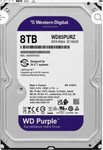 HD Websterm digital 8 tb sata WD95PURZ