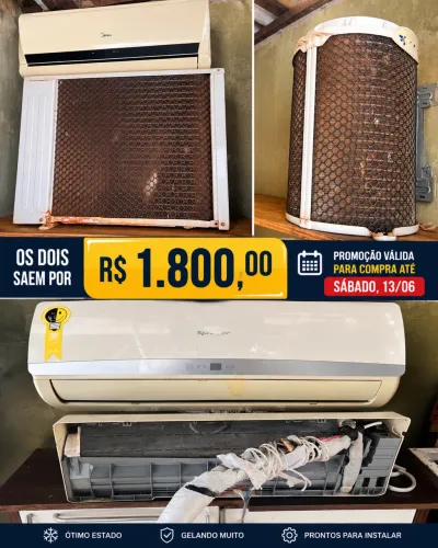 Ar Condicionado Midea e Springler 9mil BTU em Excelente Estado!