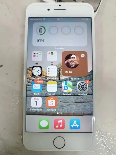 Tela Frontal Display iPhone 7 A1778 Original + Biometria etc