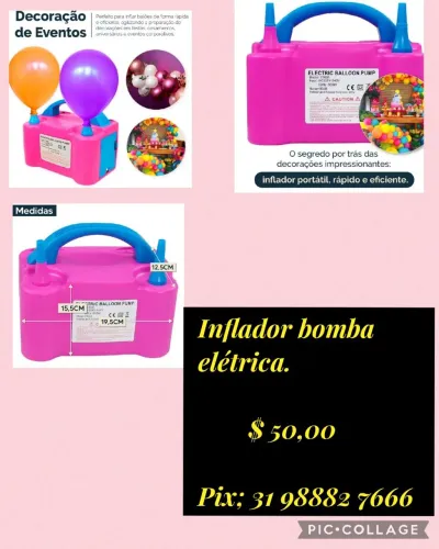 Bomba elétrica de inflar balões 