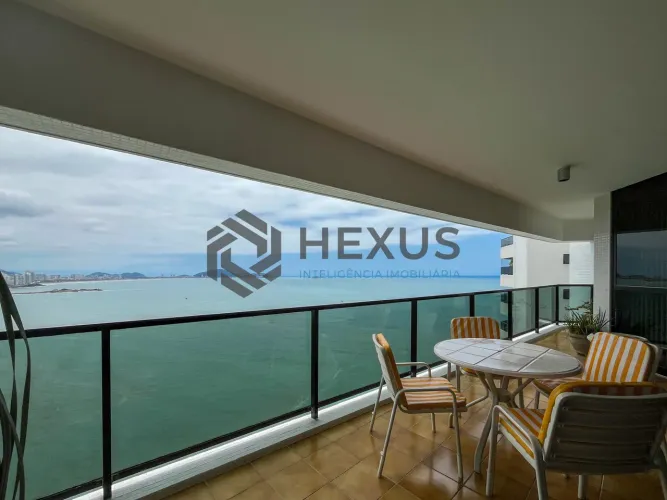 Apartamento frente mar com varanda vista mar e lazer na Praia das Asturias, Guaruja