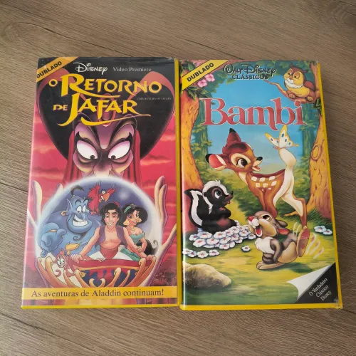 Fita VHS Bambi e Retorno de Jafar - Combo Disney